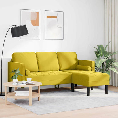 Set di divani con cuscino Giallo Poliestere