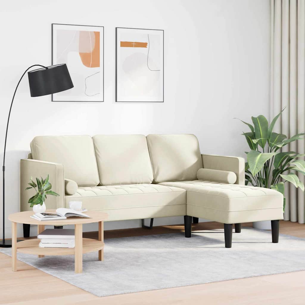 Set di divani con cuscino Crema Poliestere