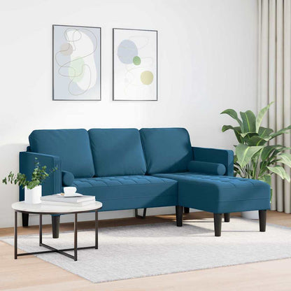 Set di divani con cuscino Blu Poliestere