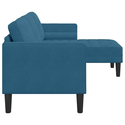 Set di divani con cuscino Blu Poliestere
