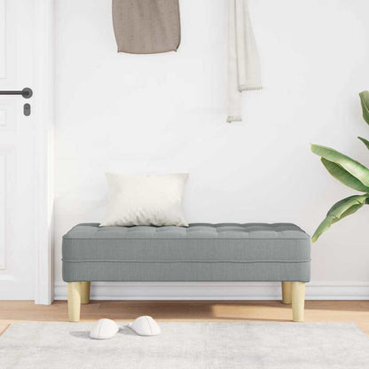 panchina con cuscino Grigio chiaro 113 x 57 x 39 cm Tessuto