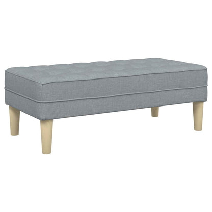 panchina con cuscino Grigio chiaro 113 x 57 x 39 cm Tessuto
