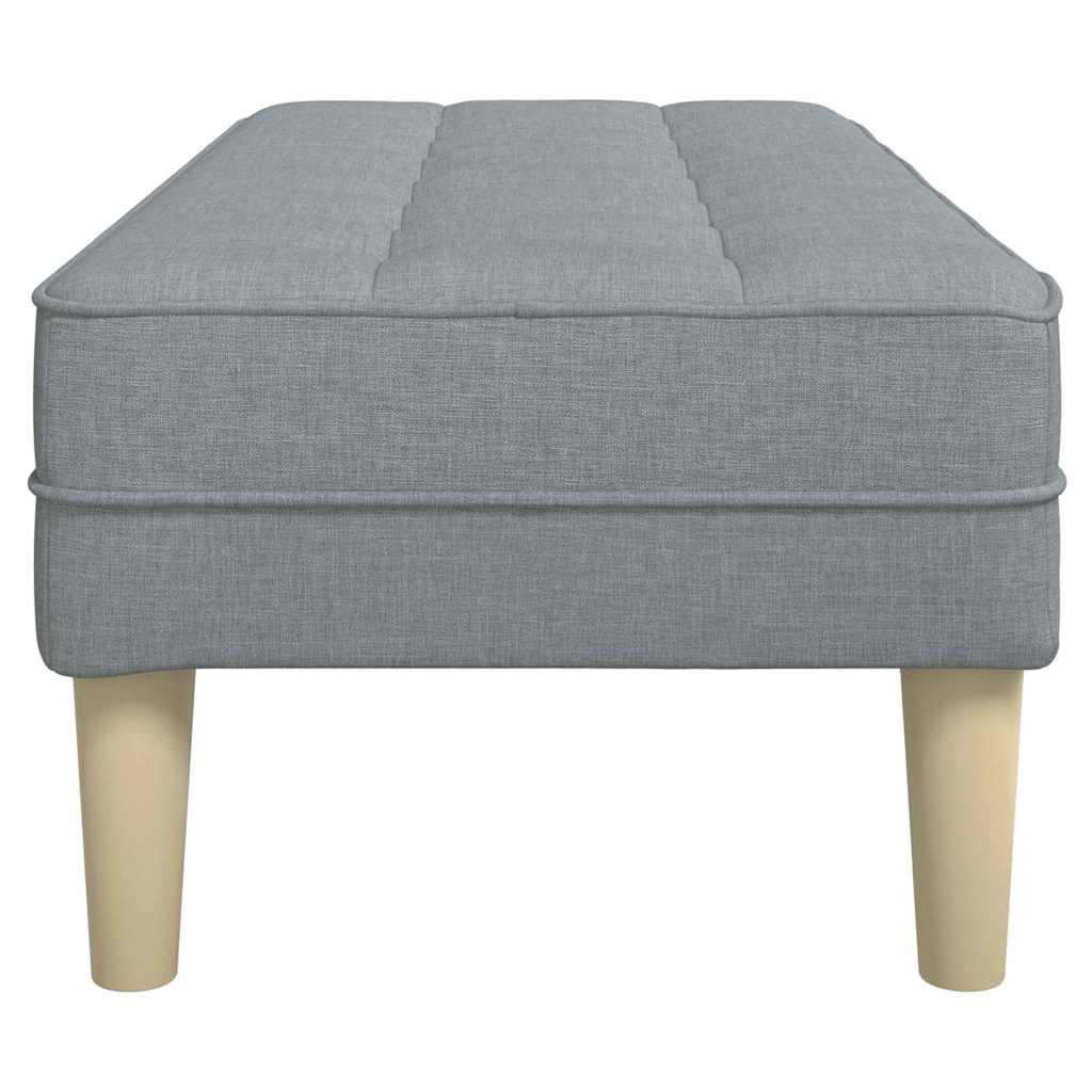 panchina con cuscino Grigio chiaro 113 x 57 x 39 cm Tessuto