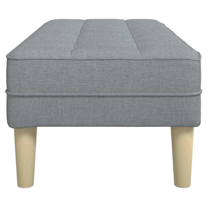 panchina con cuscino Grigio chiaro 113 x 57 x 39 cm Tessuto