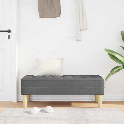 panchina con cuscino Grigio scuro 113 x 57 x 39 cm Tessuto