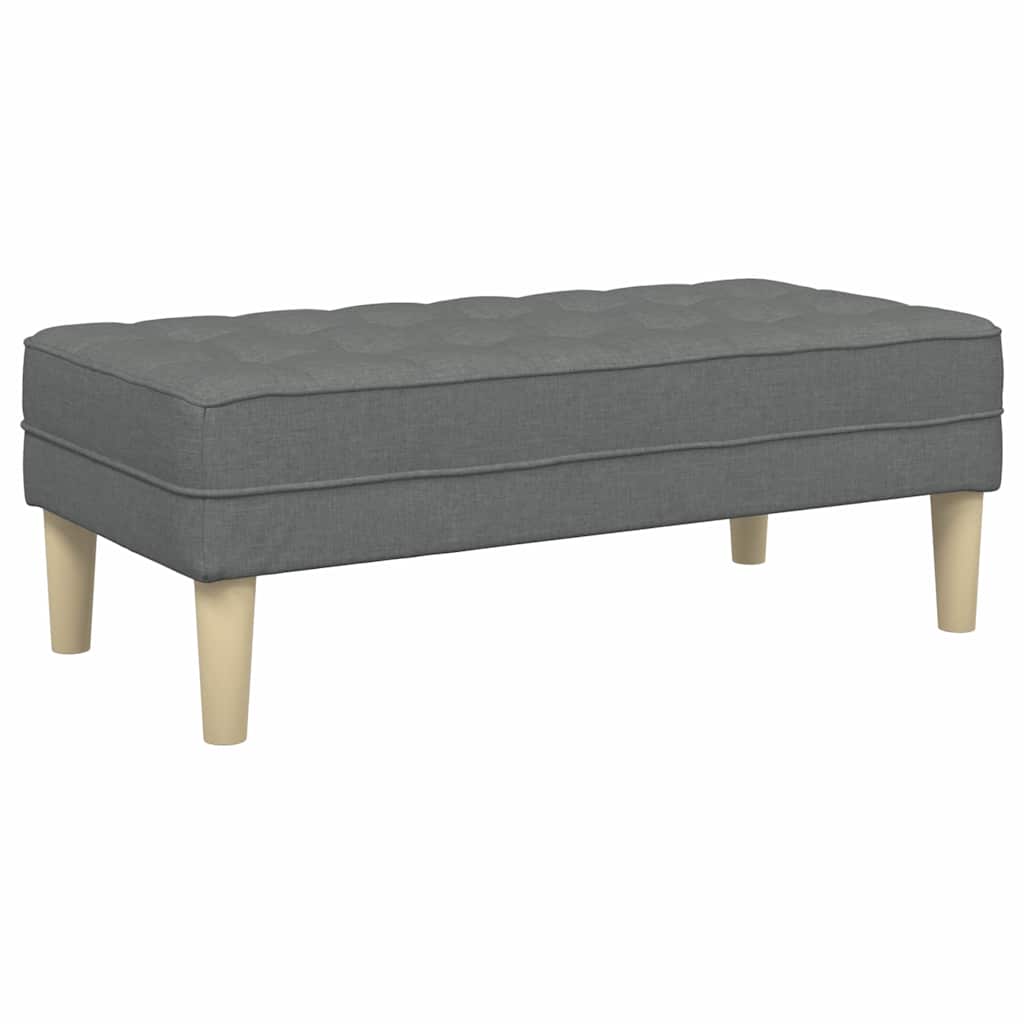 panchina con cuscino Grigio scuro 113 x 57 x 39 cm Tessuto