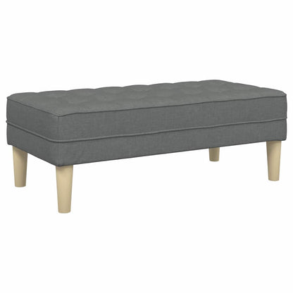 panchina con cuscino Grigio scuro 113 x 57 x 39 cm Tessuto