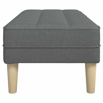 panchina con cuscino Grigio scuro 113 x 57 x 39 cm Tessuto