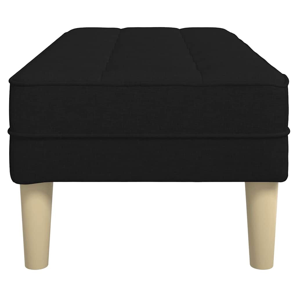 panchina con cuscino Nero 113 x 57 x 39 cm Tessuto