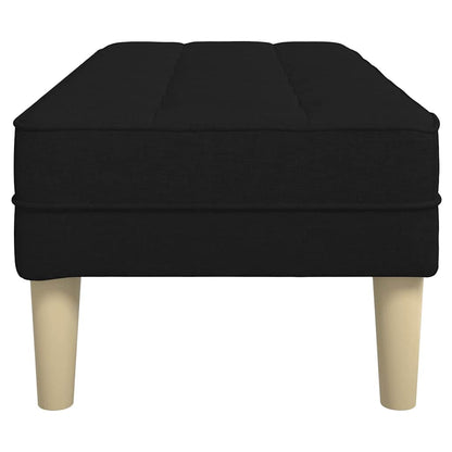 panchina con cuscino Nero 113 x 57 x 39 cm Tessuto