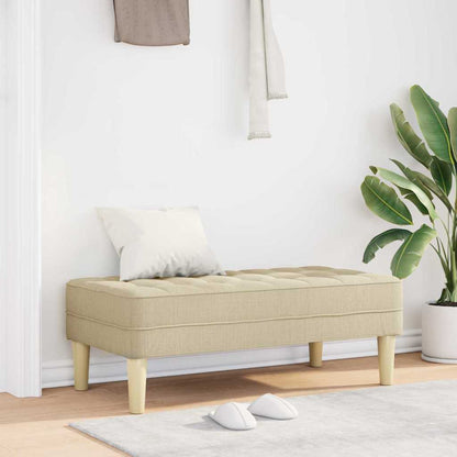 panchina con cuscino Crema 113 x 57 x 39 cm Tessuto