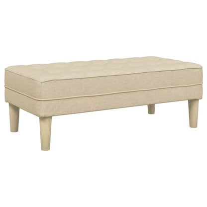 panchina con cuscino Crema 113 x 57 x 39 cm Tessuto