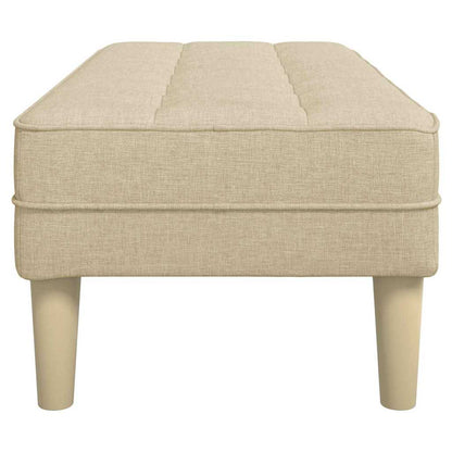 panchina con cuscino Crema 113 x 57 x 39 cm Tessuto