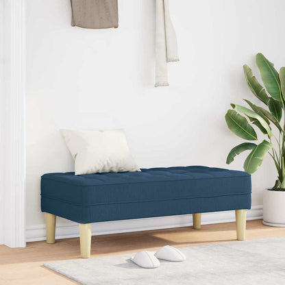 panchina con cuscino Blu 113 x 57 x 39 cm Tessuto