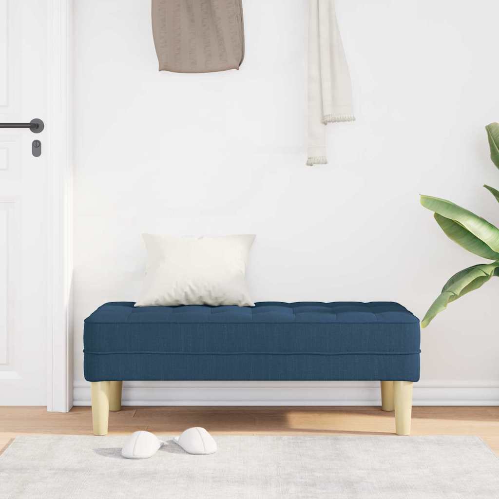 panchina con cuscino Blu 113 x 57 x 39 cm Tessuto