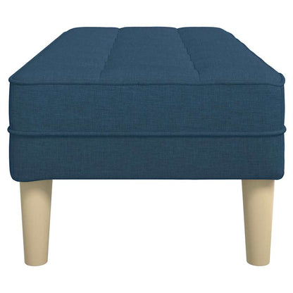 panchina con cuscino Blu 113 x 57 x 39 cm Tessuto