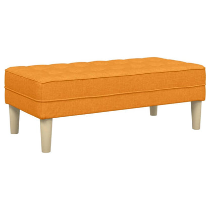 panchina con cuscino Giallo Scuro 113 x 57 x 39 cm Tessuto