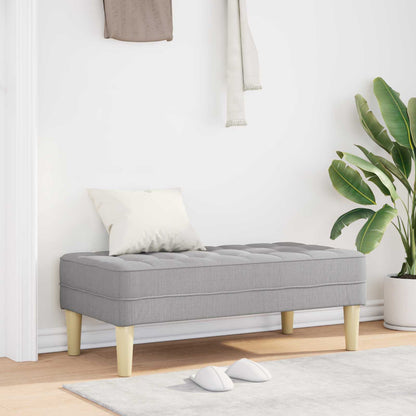 panchina con cuscino Grigio Nuvola 113 x 57 x 39 cm Tessuto