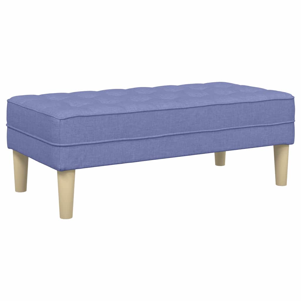 panchina con cuscino Blu jeans 113 x 57 x 39 cm Tessuto