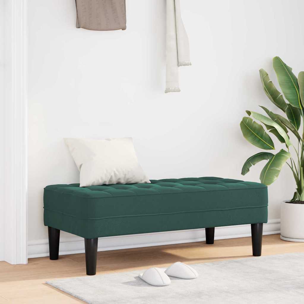 panchina con cuscino Verde Scuro 113 x 57 x 39 cm Velluto
