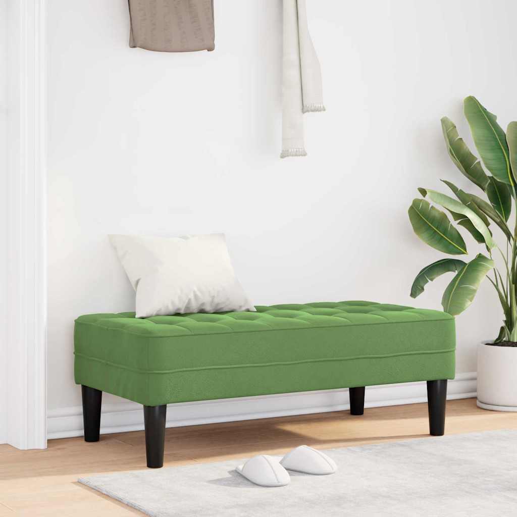 panchina con cuscino Verde chiaro 113 x 57 x 39 cm Velluto