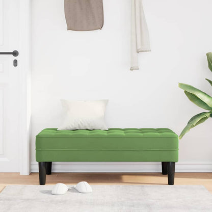 panchina con cuscino Verde chiaro 113 x 57 x 39 cm Velluto