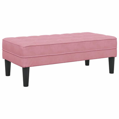 panchina con cuscino Rosa 113 x 57 x 39 cm Velluto