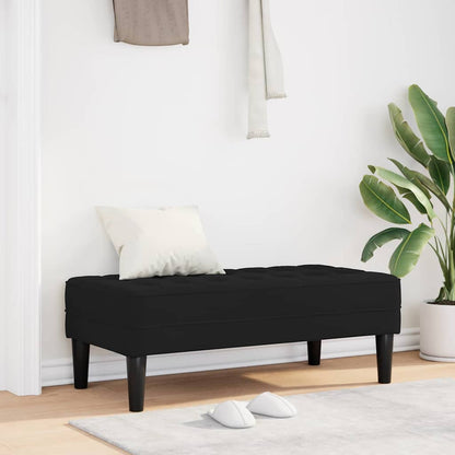 panchina con cuscino Nero 113 x 57 x 39 cm Velluto