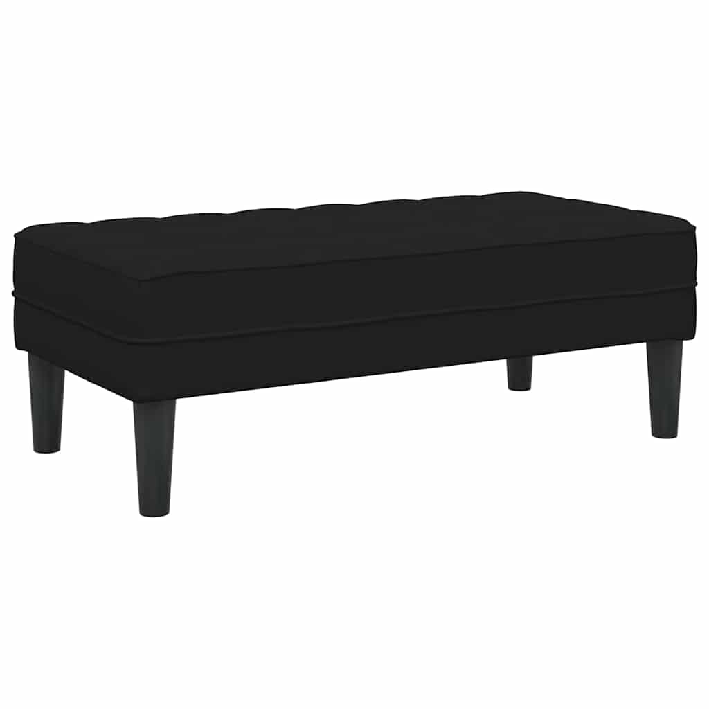 panchina con cuscino Nero 113 x 57 x 39 cm Velluto