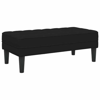 panchina con cuscino Nero 113 x 57 x 39 cm Velluto