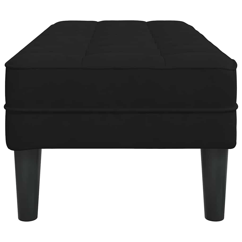 panchina con cuscino Nero 113 x 57 x 39 cm Velluto