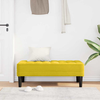 panchina con cuscino Giallo 113 x 57 x 39 cm Velluto