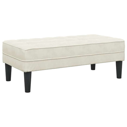 panchina con cuscino Crema 113 x 57 x 39 cm Velluto
