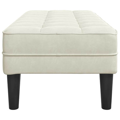 panchina con cuscino Crema 113 x 57 x 39 cm Velluto