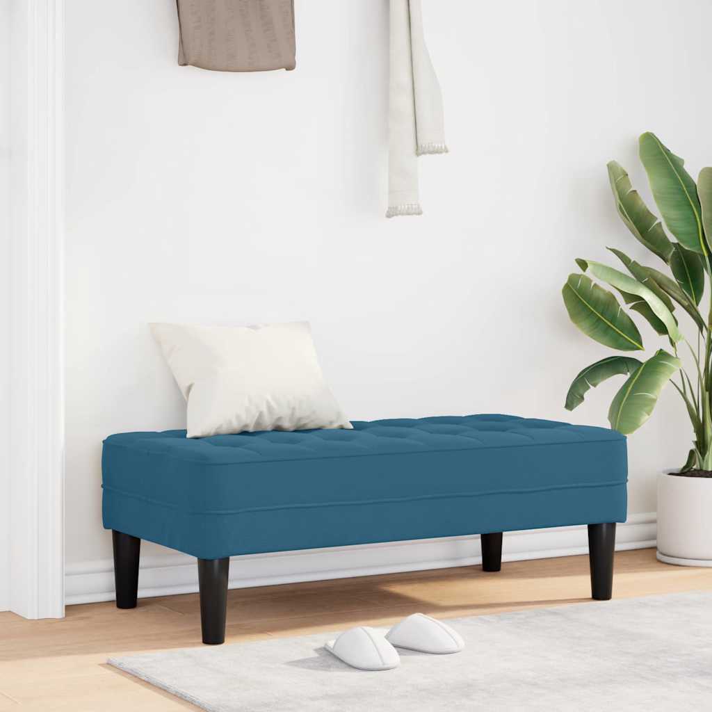 panchina con cuscino Blu 113 x 57 x 39 cm Velluto