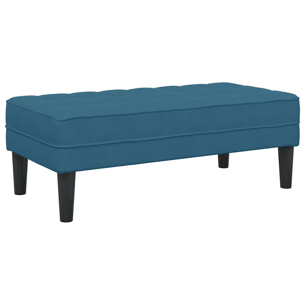 panchina con cuscino Blu 113 x 57 x 39 cm Velluto
