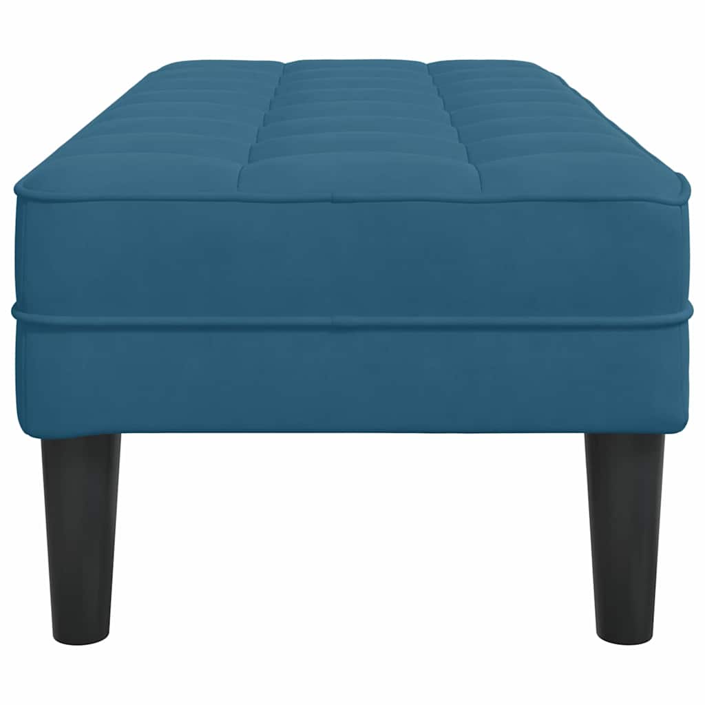 panchina con cuscino Blu 113 x 57 x 39 cm Velluto