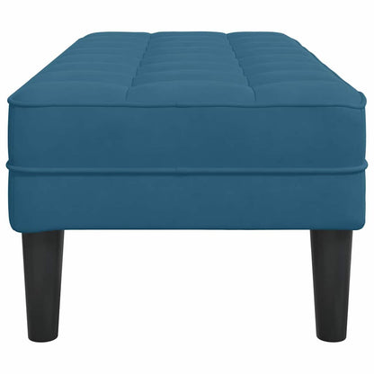 panchina con cuscino Blu 113 x 57 x 39 cm Velluto