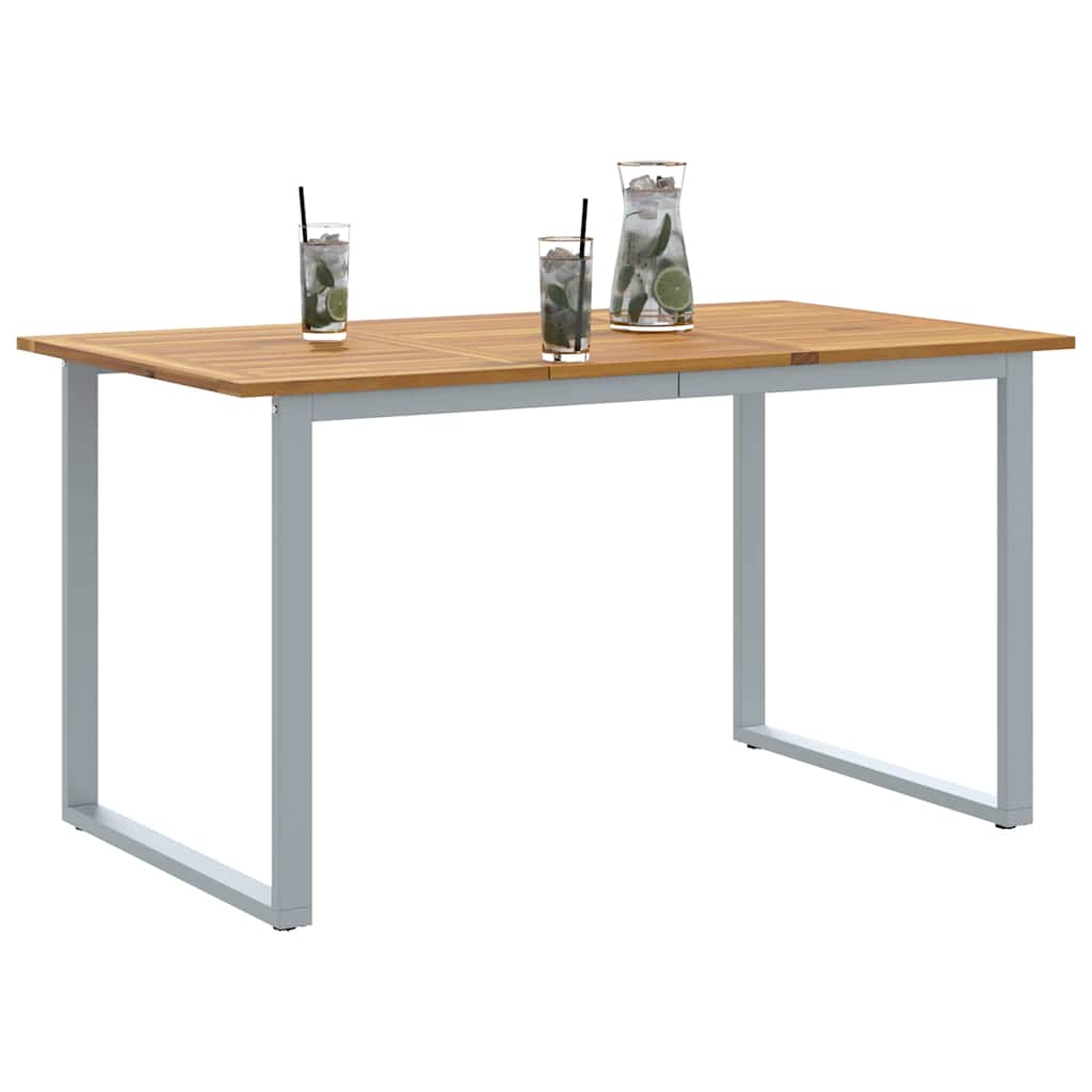 Tavolo da Giardino Grigio 140 x 80 x 75 cm