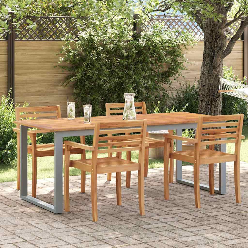 Tavolo da Giardino Grigio 200 x 90 x 75 cm
