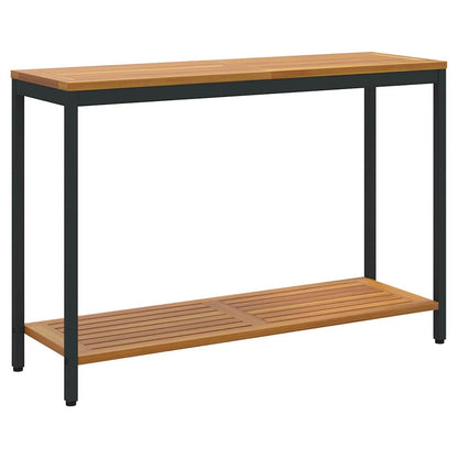 Tavolo da Esterno Naturale e Nero 110 x 35 x 75 cm