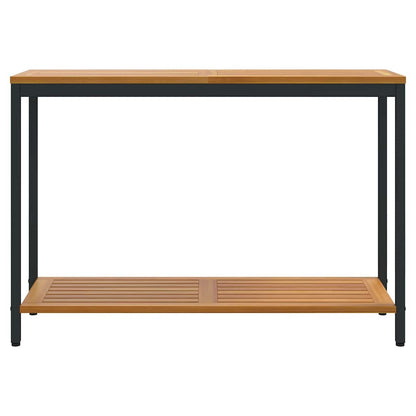 Tavolo da Esterno Naturale e Nero 110 x 35 x 75 cm