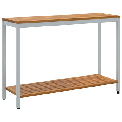 Tavolo da Esterno Naturale e Grigio 110 x 35 x 75 cm