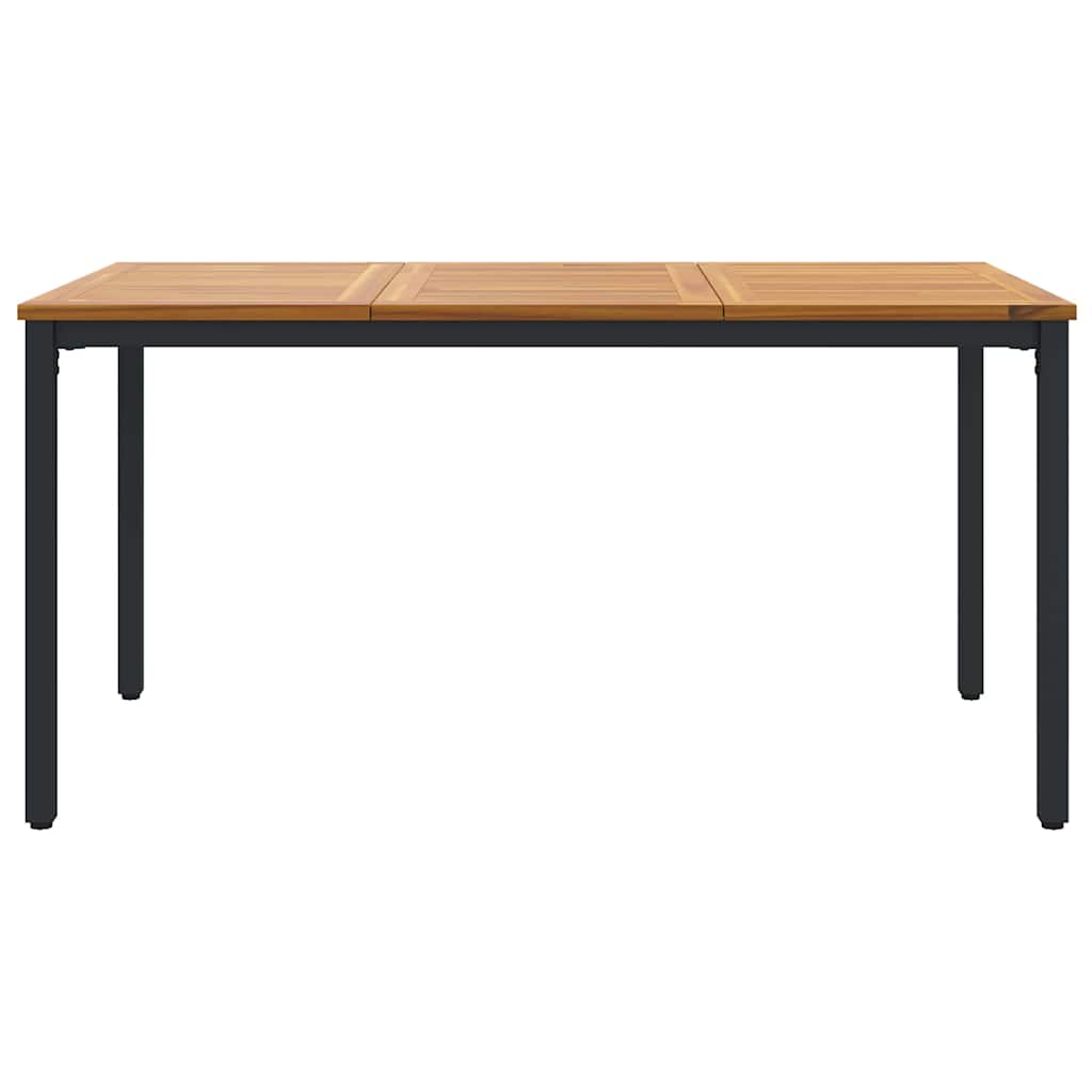 Tavolo da Esterno Naturale e Nero 150 x 90 x 75 cm