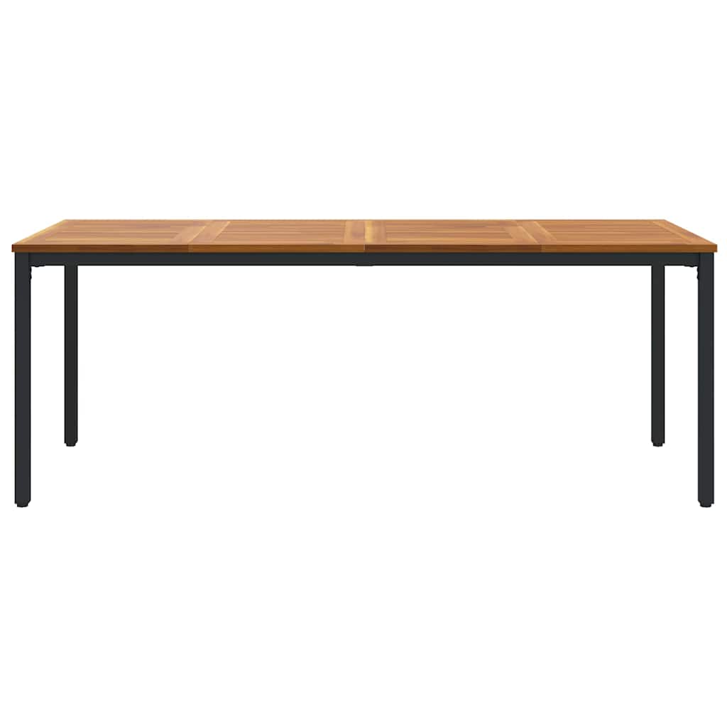 Tavolo da Esterno Naturale e Nero 200 x 90 x 75 cm
