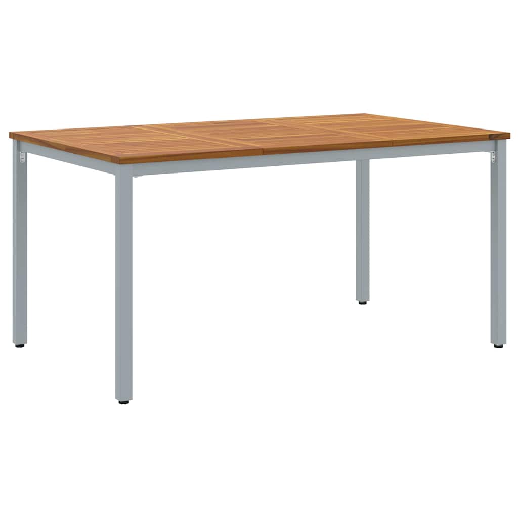Tavolo da Esterno Naturale e Grigio 150 x 90 x 75 cm