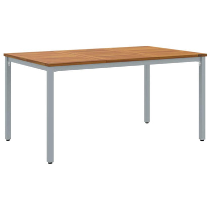 Tavolo da Esterno Naturale e Grigio 150 x 90 x 75 cm