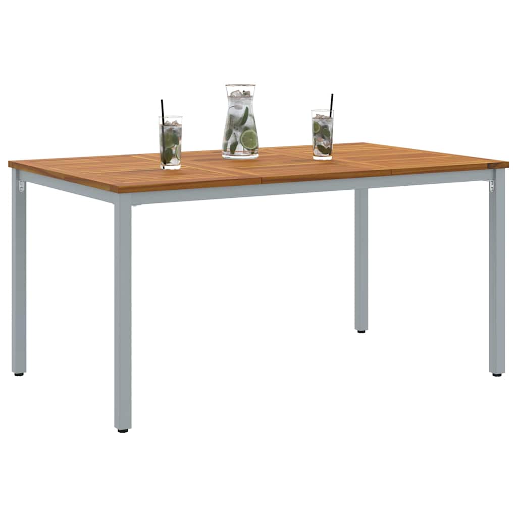 Tavolo da Esterno Naturale e Grigio 150 x 90 x 75 cm
