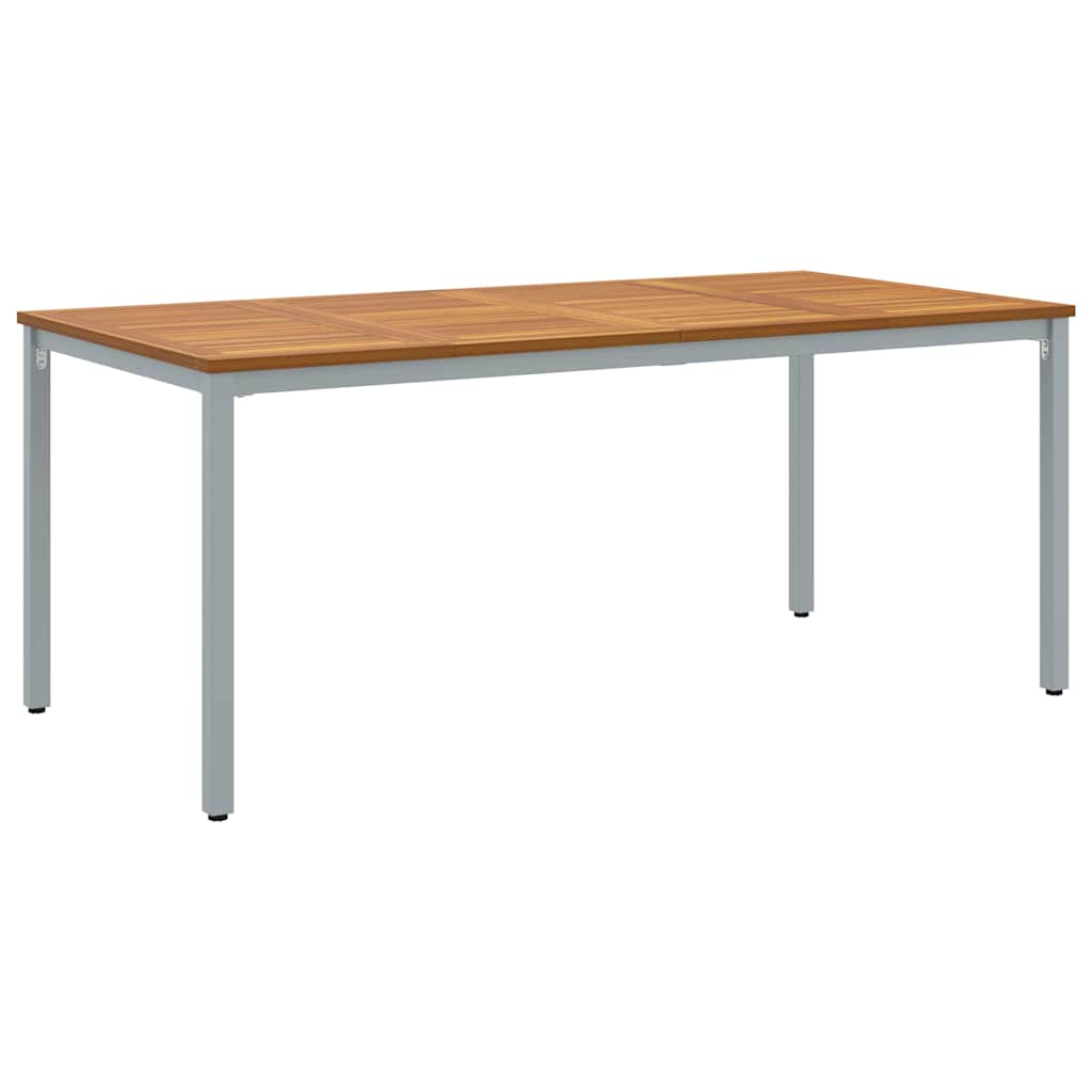 Tavolo da Esterno Naturale e Grigio 180 x 90 x 75 cm