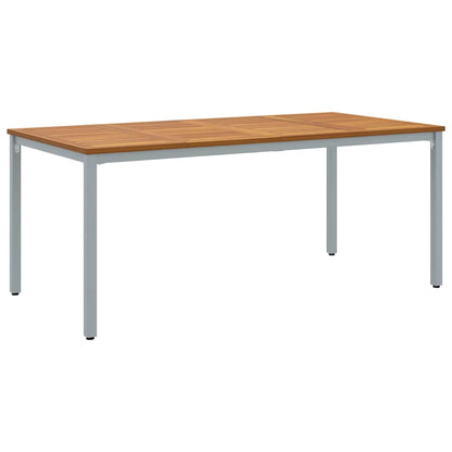 Tavolo da Esterno Naturale e Grigio 180 x 90 x 75 cm